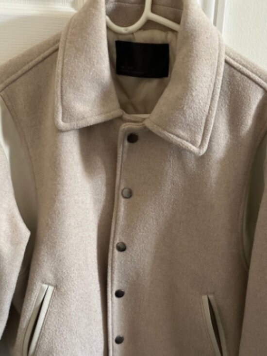 OAK + FORT Jackets & Blazers - NWOT - Oak + Fort Varsity Jacket in Beige